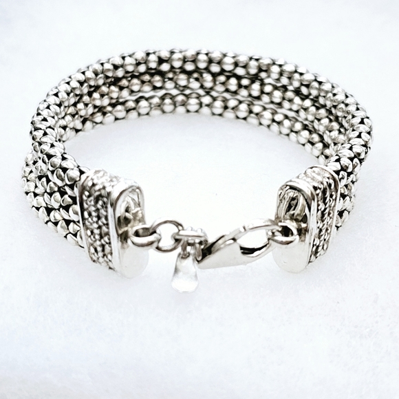 Silpada Jewelry - Silpada Rare Sterling Silver Triple Strand Popcorn Bracelet B1210 *FIRM*